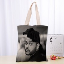 캔버스 숄더커스텀 The Weeknd XO 토트 백 여성 캔버스 패브릭 에코 재사용 가능한 쇼핑백 비치 캐주얼 유