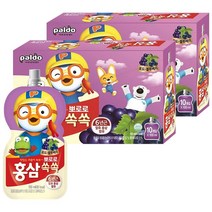 팔도 뽀로로 홍삼쏙쏙 어린이음료 100ml, 포도블루베리, 20개