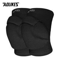 Aolikes 1쌍 스포츠 농축 무릎 패드 배구 익스트림 스포츠 무릎 보호대 춤 요가 탄성 무릎 보호대 서포터 슬개골아대, 빨간색, XL