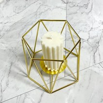 육각 메탈 캔들 홀더 받침 인테리어소품