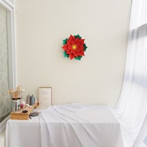 [DIY] #b9 한송이 페이퍼플라워 diy 만들기 크리스마스장식 포인세티아, 중