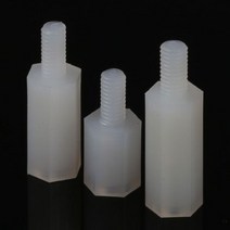 석고 토우 앙카 흰색 육각 나일론 기둥 단일 헤드 플라스틱 지지대 M2 M2.5 M3 M4 10PCS 144246, 25mm