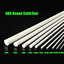 피규어 진열장 아크릴케이스 50PCS ABS 라운드 솔리드 바 플라스틱 화이트 용접 막대 DIY 하우스 모래 테이블 모델 빌딩 직접 0.5mm-6mm 길이 25 cm 만들기, [01] 50pcs, [05] 2x250mm