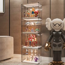 아크릴 진열장 레고 피규어 건담 LED 장식장 전시장, 문섀도우화이트3팩3단L사이즈