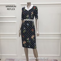 미니멈 MD 플라워도트패턴 원피스 55 66 77 MD MWBGWO3100 BK