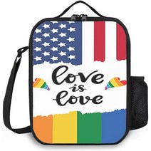 런치 백 쿨 게이 프라이드 LGBT 레인보우 러브는 러브 단열 소프트 쿨러 쿨링 토트 냉동 가능, [01] One Size, [01] 1