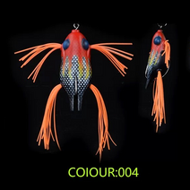 다혜상사 낚시용품 프로그 개구리 미끼 민물낚시 루어 배스 가물치 낚시 살아있는 인공 실리콘 소프트 부드러운 미끼 45mm 7.7g, #4