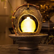 인공폭포 선물 벽 폭포 분수대 인공 실내 데스크탑, 밝은회색