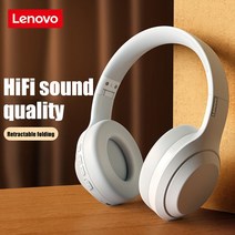 Lenovo Thinkplus TH10 HIFI 스테레오 헤드폰 블루투스 무선 헤드셋 (마이크 포함), white