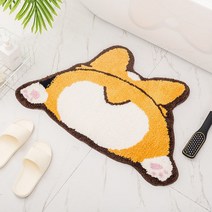 401FLEX 동물 캐릭터 욕실 주방 현관 발 매트 카펫 10 COLOR 3 SIZE, 웰시코기, 1개