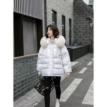 2022 겨울 숏 패딩 여성 작은 키 기질 패딩 점퍼에 두꺼운 코트