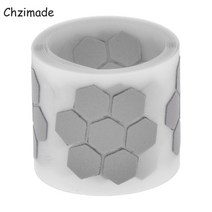 DIY 공예용품 장식품 폼폼 리본 Chzimade-1M x 3cm 벌집 하트 스타 반사 테이프 스티커 의류용 철 가방, 01 1
