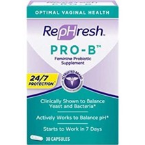 RepHresh Pro-B 여성용 프로바이오틱스 생유산균 유익균 30캡슐 보충제