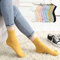 돌돌이 여성양말 5켤레 패션 중목양말 스니커즈 데일리 모던 심플