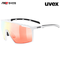 uvex 우벡스 mtn perform VM 컬러미러 변색고글 자전거 라이딩 스포츠선그라스, 화이트 / 실버 미러 변색