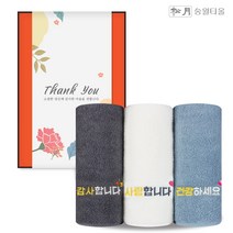 송월타올 가정의달 스승의날 수건선물세트 1P+감사장, 건강하세요(스카이블루)