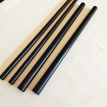 음핑고 흑단 나무 라운드 스틱 각재 에보니 목공 소품, 10x2 cm 천 가방