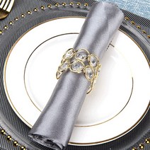 다스몰 냅킨링 냅킨홀더 테이블장식, B타입(크리스탈), 골드