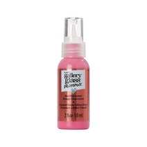 Plaid 갤러리 스테인 글라스 펜 2oz 색상선택 글라스 데코 스테인글라스 물감, 9 Shimmer Red
