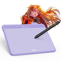 드로잉패드 액정타블렛UGEE Draw Graphic Tablet with Stylus Drawing Digital Pen for Linux Mac Windo, 03 wired purple