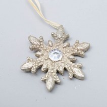 크리스마스 트리 데코 장식 골드펄 눈꽃 설정 행잉 크리스마스 오너먼트1P2타입, 눈꽃설정B