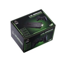 비디오게임기소년 선물 64GB 레트로 게임 PS1 GBA 더블 핸들 무선 컨트롤러 스틱 4K 비디오 콘솔 2.4G 100, 한개옵션1, 01 1pcs64G-10000 games