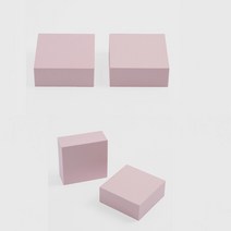 요비월드 사각형 디스플레이박스 2P 10X10X4CM 핑크 사진촬영박스 전시용박스 감성사진소품