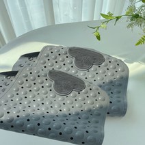 퍼플리빙 욕실 욕조 미끄럼방지 매트 70x40, 2개, 그레이