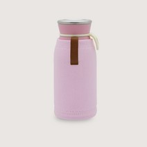 히카리 보온 보냉 스텐 라떼 텀블러 350ml 450ml + 보틀 커버 세트, 라떼 핑크+커버 핑크