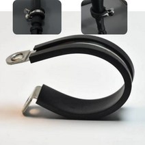 파이프 호스 튜브 고정 클램프 스텐 304 P클립 90mm, 1개