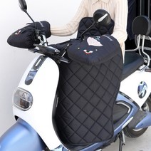 오토바이 무릎 담요 장갑 전기 자전거 스쿠터 방한 방풍 보온 배달 겨울 커버 바람막이 워머, A.구멍1개/우산(퀼팅)/블랙
