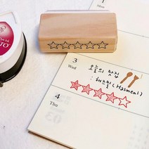 1300K 별점 Star Rating, 종류:만년스탬프/빨강, 단품