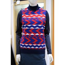 루이까스텔 골프의류 2022 F/W 가을 겨울 상품 여성 전판 자카드 편한 터틀 조끼 [이너별도판매]