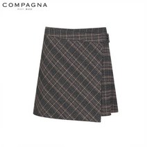 꼼빠니아 체크무늬 랩 포인트 스커트-CF19PH0103159A