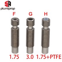 3D프린터부품 V6 스로트 히트 브레이크 보우덴/웨이드 PTFE 핫 엔드 J-헤드 M7 * M6 22mm 1.75/3mm 필라멘, 08 Type F Wade