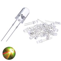 JINHA DIP LED 고휘도LED ROUND 발광다이오드 5mm, 5파이_딥_투명_컬러풀_패스트, 10개