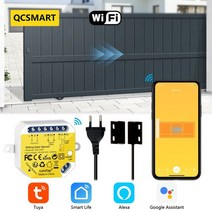 전원주택자동대문모터 스윙형 도어자동개폐기 Tuya WiFi 슬라이딩 게이트 차고 오프너 컨트롤러 스위치 Smart Life 원격 음성 제어 Alexa Google Home, AU 플러그