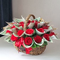 (늘솜아뜰리에) 감사의 마음 비누꽃 돈꽃바구니 돈바구니 어버이날 스승의날 생일 결혼기념일 회갑, 2.레드30송이