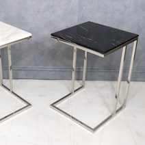 하모니 대리석 사이드 테이블 티테이블 쇼파테이블, 화이트