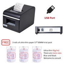 xprinter 송장 프린터 출력기XP-Q0E 5mm 블루투스 열 영수증 프린터 안 드 로이드 IOS 휴대용, 01 USB PORT_02 미국 플러그