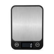 주방 전자 저울 주방 저울 스테인레스 스틸 주방 저울 5kg 10kg 15kg 전자 주방 저울, 배터리 블랙 15kg
