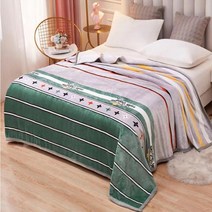 크리스마스 선물 극세사 담요 빅사이즈 캠핑.차안.공연장.야외 (150*200cm) 스트라이프그린 개별포장