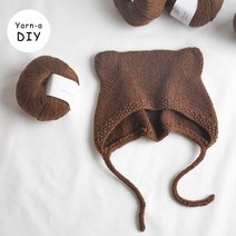 야나 [DIY패키지][니팅 포 올리브] 메리노 베이비 베어 보넷(+인쇄도안) 니팅포올리브 보넷뜨개 아기보넷 대바늘뜨개 diy키트 대바늘 뜨개질, 바닐라