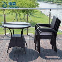 카페 야외 테이블과 등나무 의자 파라솔, 15 80cm 원형 테이블