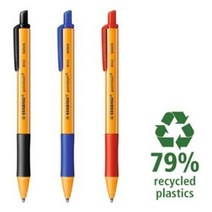 [3개묶음] 스타빌로 포인트볼 친환경 볼펜 0.5mm*996hs, 블랙, 본상품선택