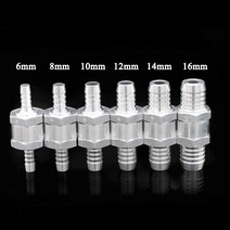 솔레노이드 밸브 1pcs 편도 6810121416mm 밸브 알루미늄 합금 연료 비 반환 체크 밸브 편도 적합 기화기, 12mm