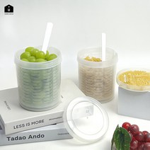 UH홈데코 물쏙쏙 과일 도시락 밀폐용기 2p (포크포함), 2통, 투명