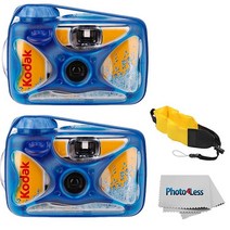 Kodak 스포츠 방수 일회용 카메라 플로팅 스트랩과 천 포함 5532269754, 2 Pack