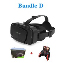 vr 헤드셋 가상 현실 새로운 3d 게임 안경 과 안드로이드폰 g10, 번들 d