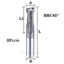 전기가위 카바이드 반경 엔드 커터 밀 알루미늄 Cnc 밀링 금속 텅스텐 스틸 CNC 가공 엔드밀, Customized+2FHRC45